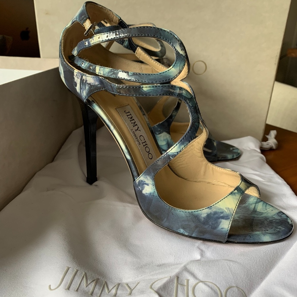 Multicolor Smoke Patent Cosmo/White Lang Sandals